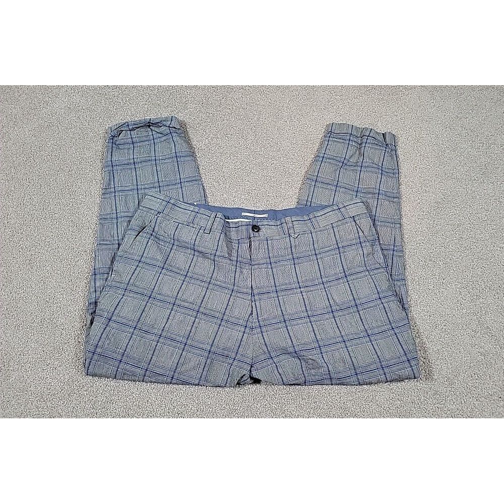 Zara Man Mens Pants Blue/White  Size 34 Dress‎ Pant cuffed pants